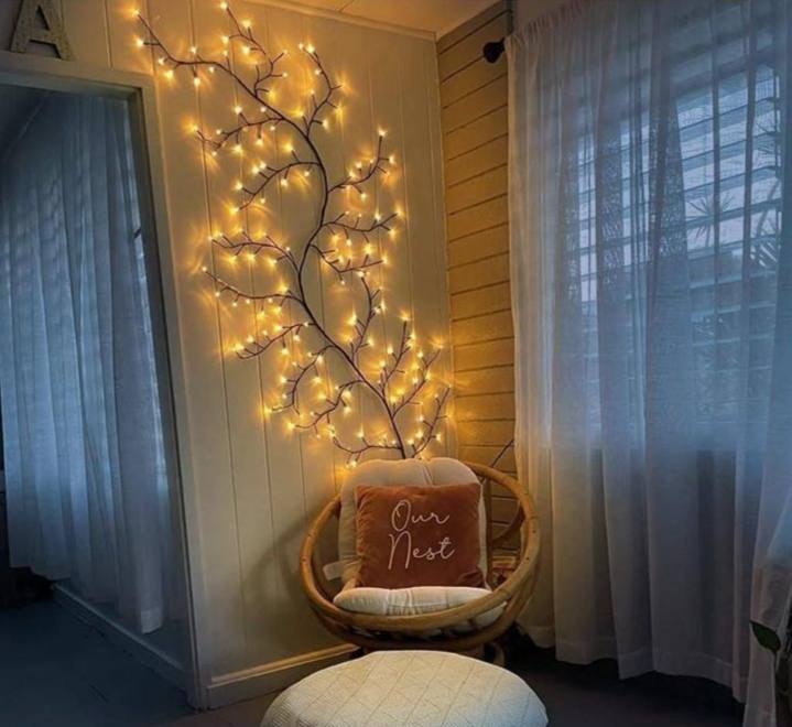 شجرة حائط ليد ديكور بإضاءة وورم – تصميم مرن أنيق بطول 3 متر