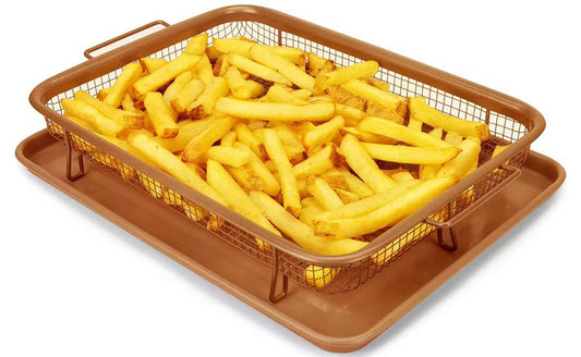 صينية تحمير مستطيلة بصفاية 2×1 – البديل العملي للأير فراير