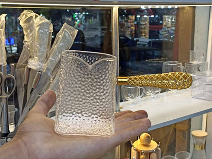 كنكة بيركس حراري بمقبض ذهبي – سعة 550 مل تكفي 4 فناجين قهوة