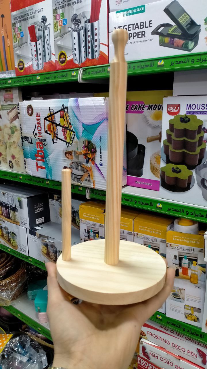 حامل مناديل خشب بقطّاعة 🧻 | تصميم أنيق وخامة مستوردة عالية الجودة