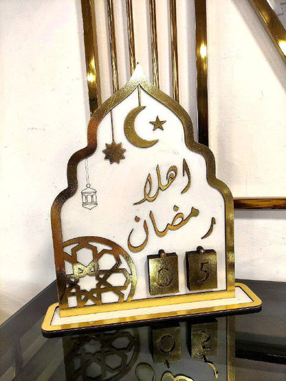 تيجة رمضان الخشب – تحفة فنية لبيت أنيق 🤍🌙