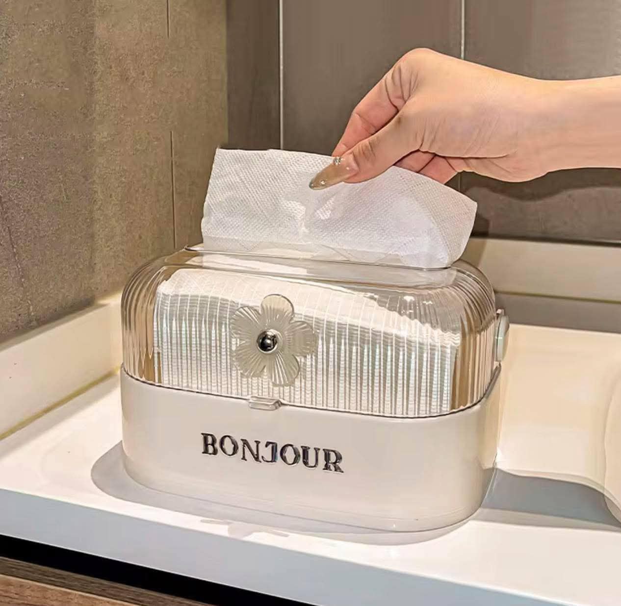 علبة مناديل بونجور أكريليك كريستال 💎 – فخامة وأناقة للمائدة    H-H