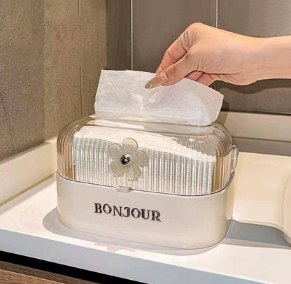 علبة مناديل بونجور أكريليك كريستال 💎 – فخامة وأناقة للمائدة    H-H