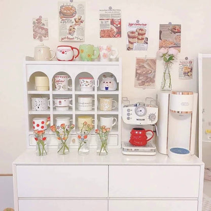 بيت مجات خشب موسكي بدرج – منظم مجات وركن قهوة أنيق 60×60