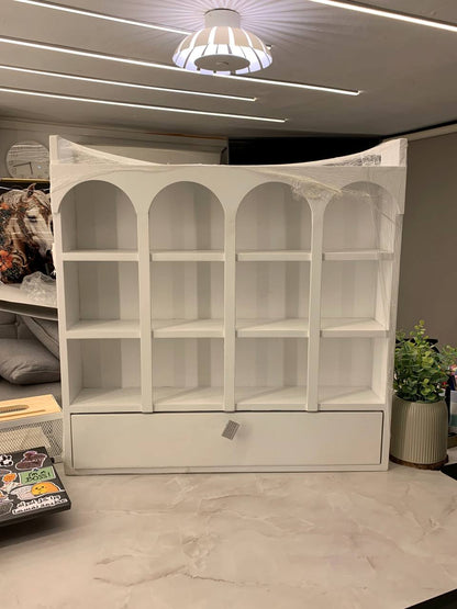 بيت مجات خشب موسكي بدرج – منظم مجات وركن قهوة أنيق 60×60