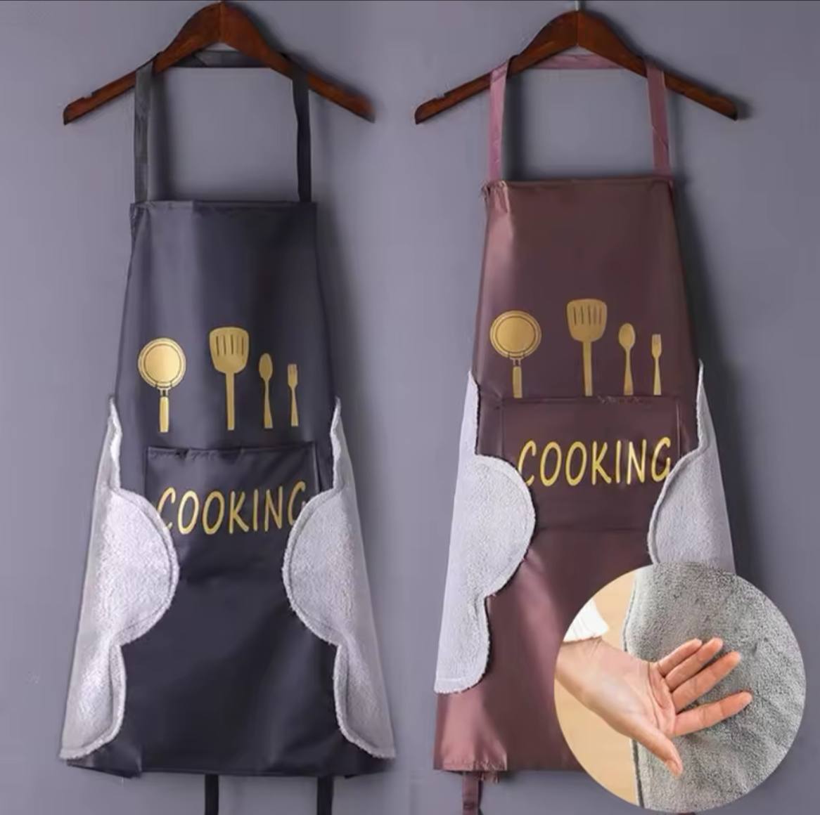 مريلة مطبخ مقاومة للماء – تصميم “My Kitchen” أنيق وعصري 💦👩‍🍳