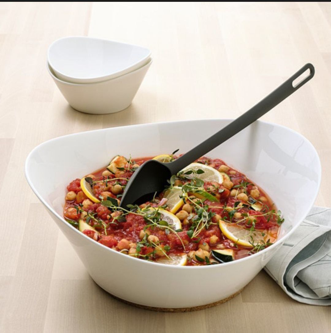 طقم أدوات توزيع حراري 5 قطع ايكيا رمادي غامق ناعم على التيفال يتحمل الحرارة العالية