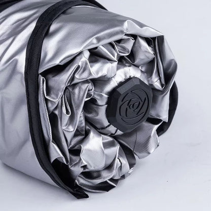 شمسيه سيارة داخلية لحماية الزجاج الأمامي من الحرارة – تصميم عملي مزود بجراب