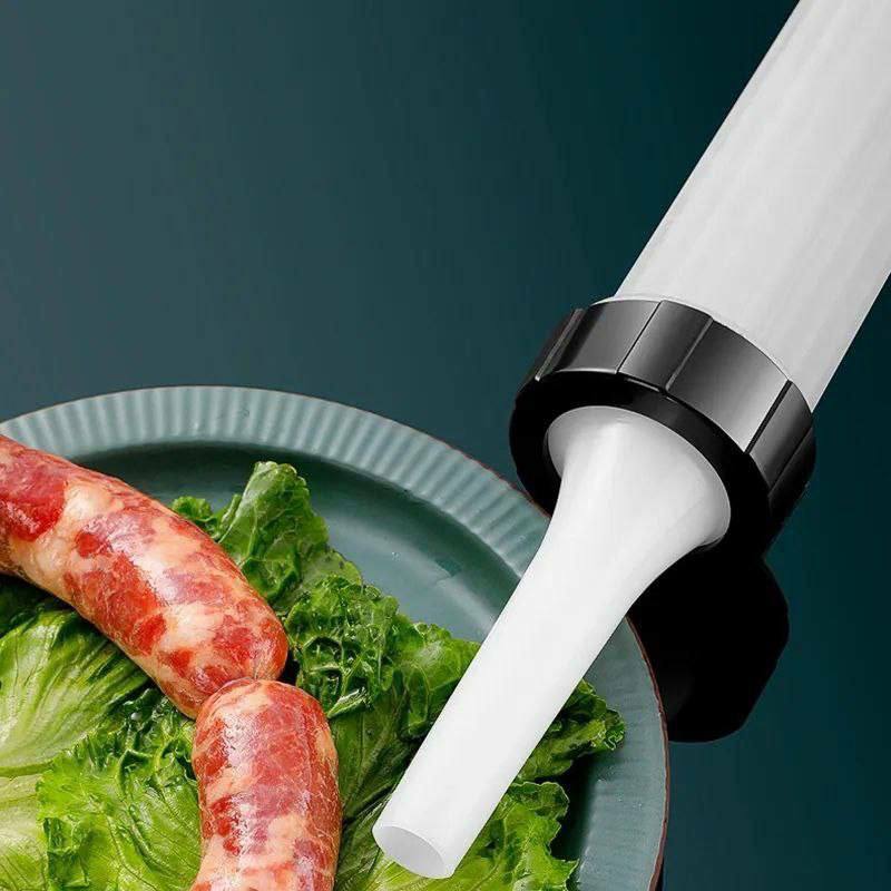 مكبس ممبار و سجق جامبو – استانلس ستيل + بلاستيك – مزود بـ 3 غيارات مقاسات مختلفة – مناسب لتحضير الممبار والسجق – منتج مستورد