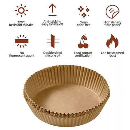 ورق ايرفراير أصلي مقاوم للالتصاق – 50 ورقة مقاس 16×4.5 سم