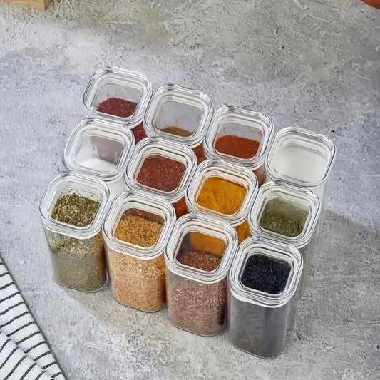 طقم برطمانات أكريليك 12 قطعة – ترتيب أنيق عملي يدوم معاك