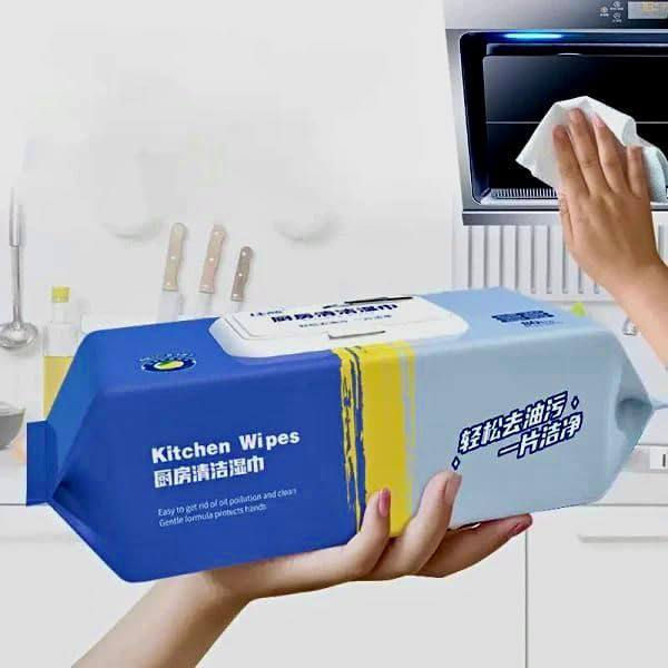 مناديل تنظيف الدهون المبللة بتركيبة قوية وآمنة على جميع الأسطح