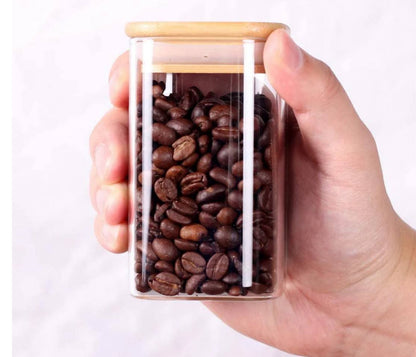 برطمان توابل زجاج مربع صغير مستورد – تصميم أنيق لحفظ التوابل