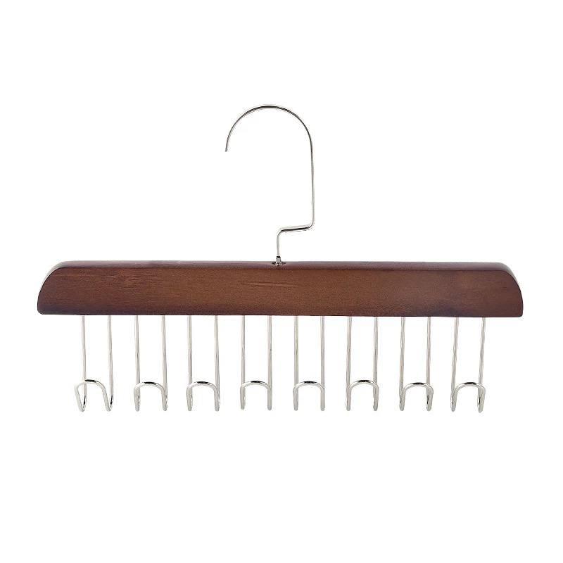 شماعة مالتي هوك متعددة الاستخدام | خشب بـ8 خطافات ستانلس عالية الجودة