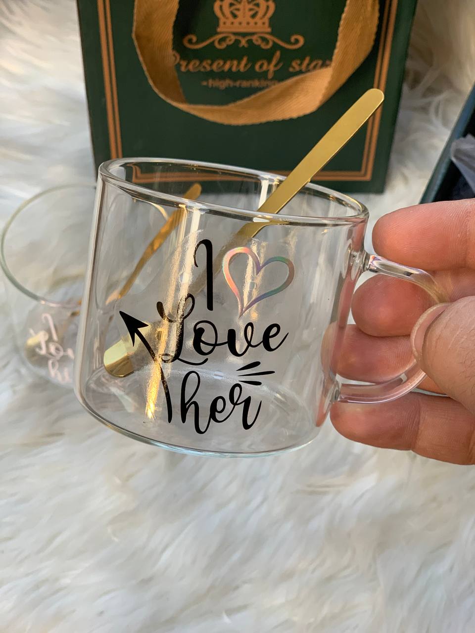 طقم مج كابلز بايركس حراري 2 كوب + 2 معلقة ستانلس | تصميم أنيق ومستورد