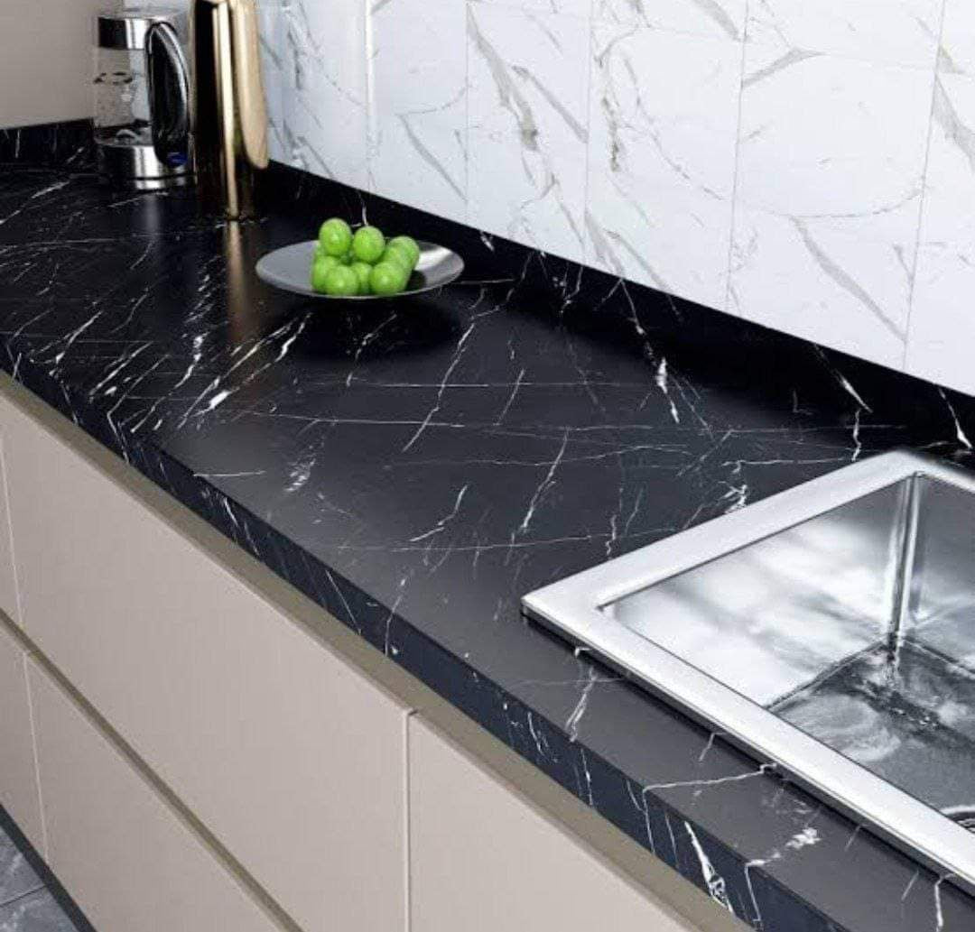 رول استيكر رخامي حراري لاصق ضد الماء بعرض 60 سم وطول 5 متر