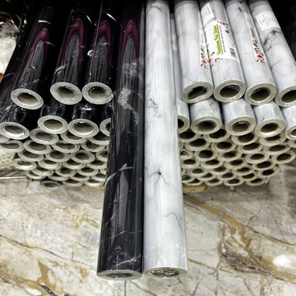 رول استيكر رخامي حراري لاصق ضد الماء بعرض 60 سم وطول 5 متر