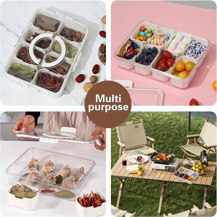 بوكس منظم أكريليك متعدد الاستخدامات لتخزين البهارات والأطعمة والإكسسوارات