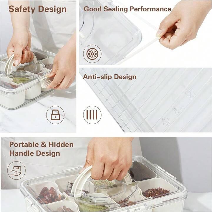 بوكس منظم أكريليك متعدد الاستخدامات لتخزين البهارات والأطعمة والإكسسوارات