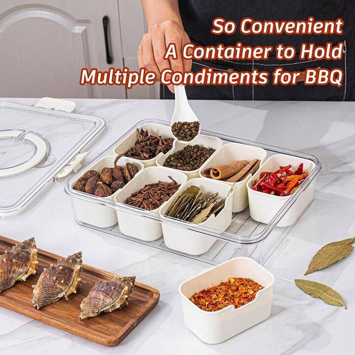 بوكس منظم أكريليك متعدد الاستخدامات لتخزين البهارات والأطعمة والإكسسوارات