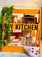 استاند خشب هرمي MY KITCHEN لتنظيم التوابل والبرطمانات