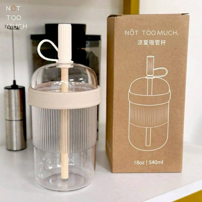 كوب NESPRESSO أكريليك 540ML بغطاء محكم وشاليموه 💜🧋