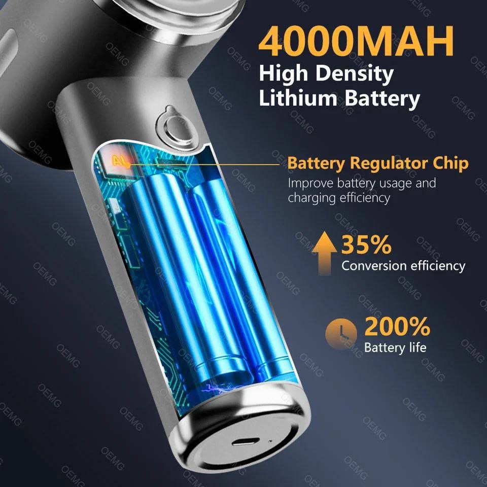 مكنسة ميني محمولة بالبطارية 120 وات بقوة شفط عالية للاستخدام المنزلي والسيارة