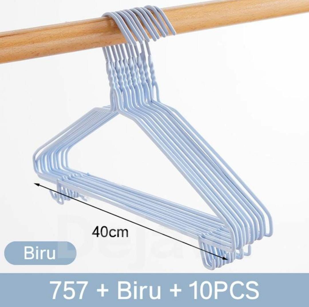 طقم شماعات ملابس بلاستيك 10 قطع بألوان متعددة وعملية للتنظيم