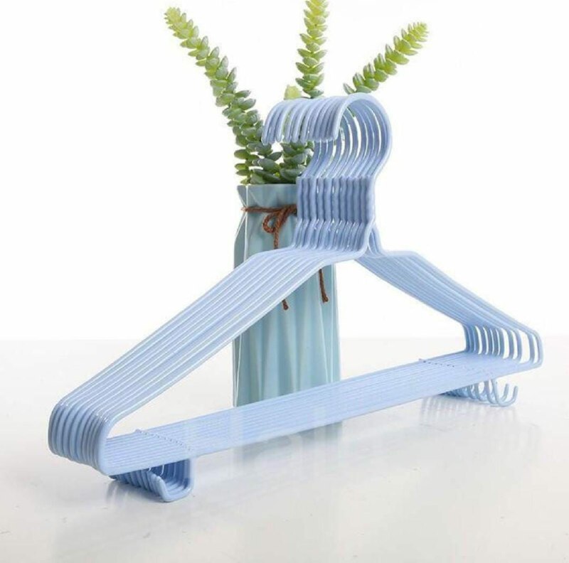 طقم شماعات ملابس بلاستيك 10 قطع بألوان متعددة وعملية للتنظيم