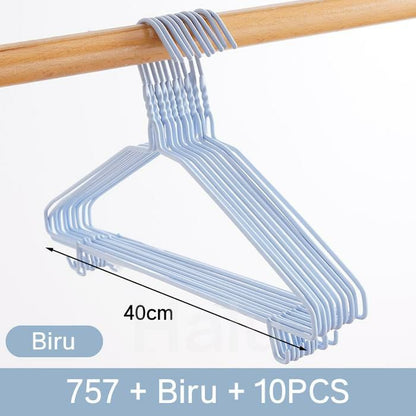 طقم شماعات ملابس بلاستيك 10 قطع بألوان متعددة وعملية للتنظيم