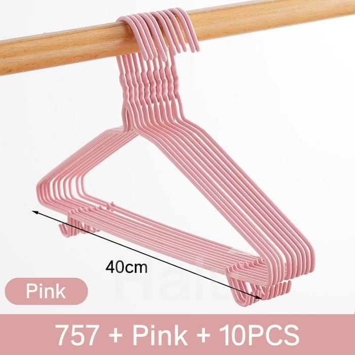 طقم شماعات ملابس بلاستيك 10 قطع بألوان متعددة وعملية للتنظيم