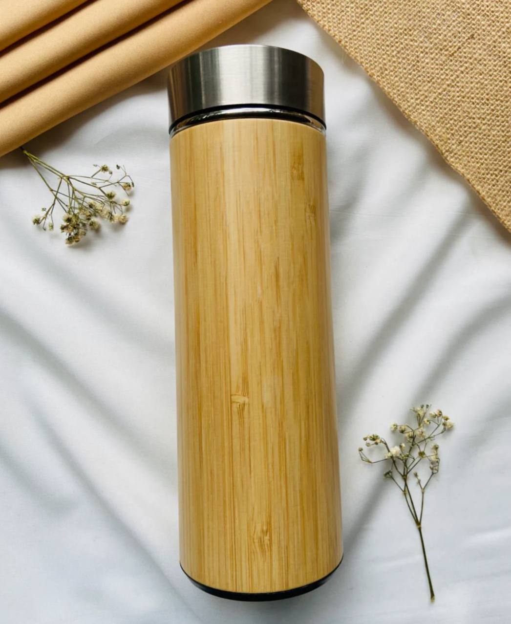 ترمس حراري ستانلس 304 بغطاء خشبي – سعة 550 مل