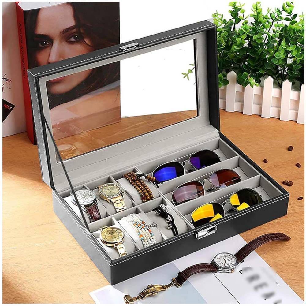 بوكس منظم ساعات ونظارات فاخر – تصميم أنيق وجودة عالية