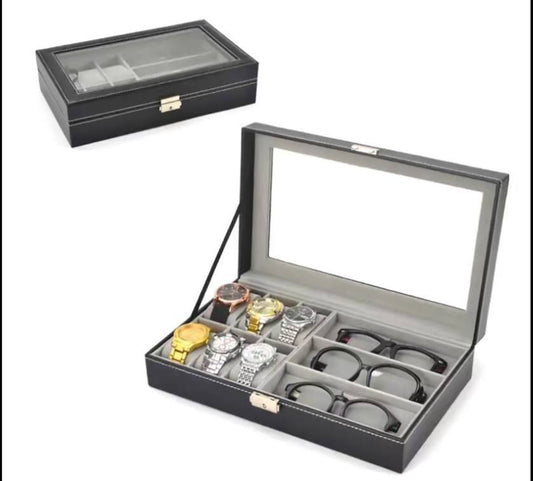 بوكس منظم ساعات ونظارات فاخر – تصميم أنيق وجودة عالية
