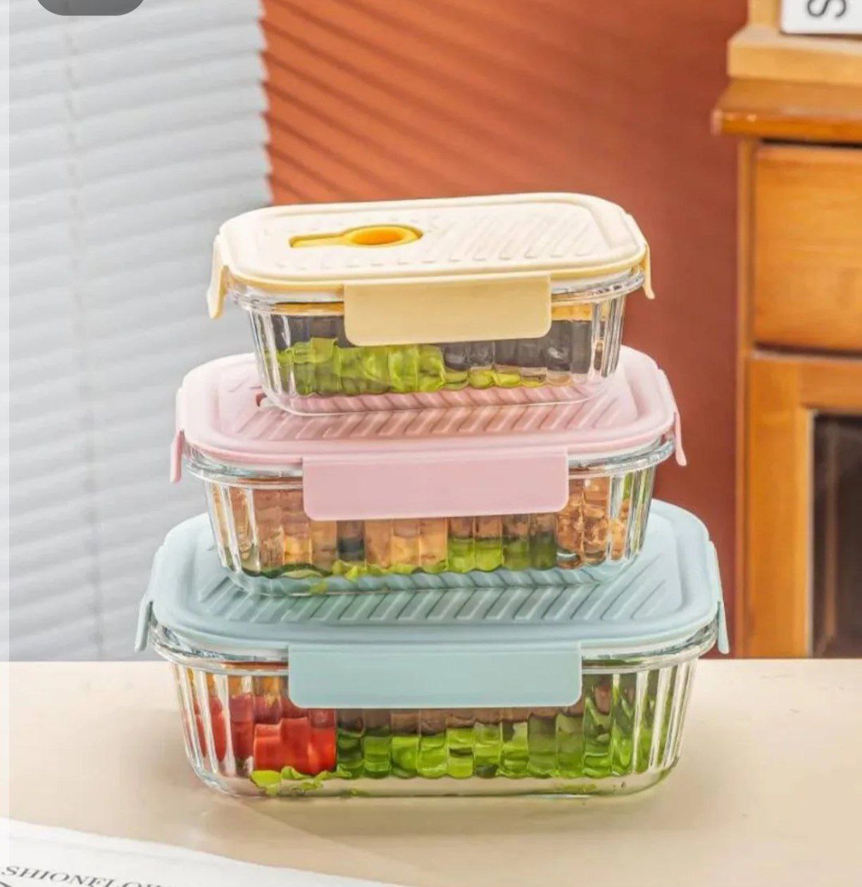 طقم طواجن بيركس 3×1 مستطيل – عملي ومتعدد الاستخدام 😍    H-H