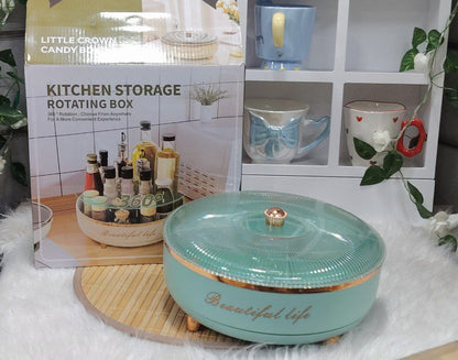 طبق تقديم تسالي ومكسرات أكريليك مقسّم | دور واحد – 4 أقسام داخلية    H-H