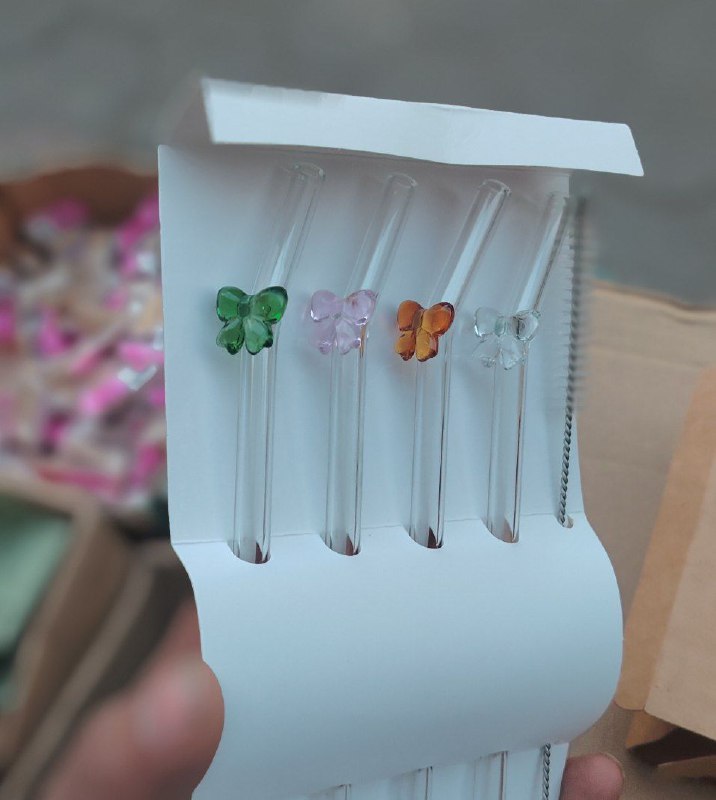 طقم شاليموة زجاج بايركس حراري شكل فراشة ❤️ – 5 قطع   H-H