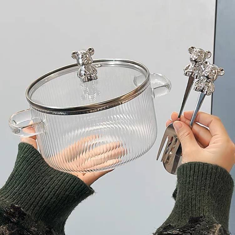 حلة زجاج بايركس بغطاء دبدوب وإطار معدن | سعة 1700 مل تصلح للاستخدام على النار مباشرة