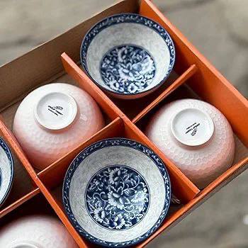 طقم بولات خزف 6 قطع مقاس 10 سم – تصميم أنيق للتقديم والضيافة