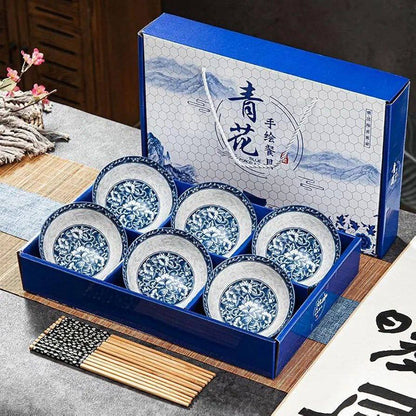 طقم بولات خزف 6 قطع مقاس 10 سم – تصميم أنيق للتقديم والضيافة