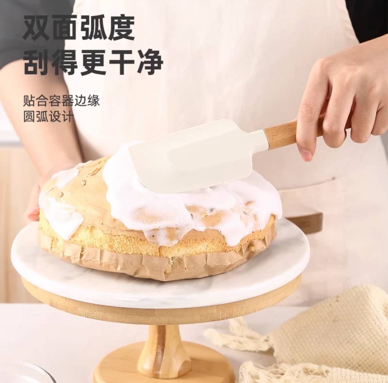 إسباتولا سيليكون بيد خشب بامبو | مقاومة للحرارة وخامة مستوردة عالية الجودة