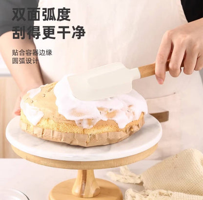 إسباتولا سيليكون بيد خشب بامبو | مقاومة للحرارة وخامة مستوردة عالية الجودة