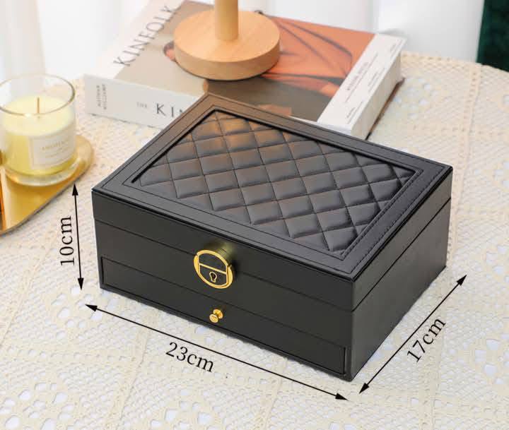 شنطة إكسسوارات جلد حجم جامبو – تنظيم ممتاز