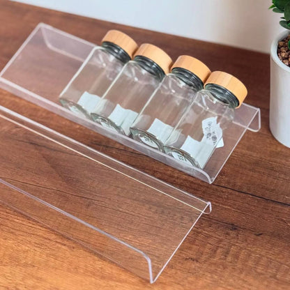 برطمان توابل زجاج 130 ملي بغطاء خشب بامبو