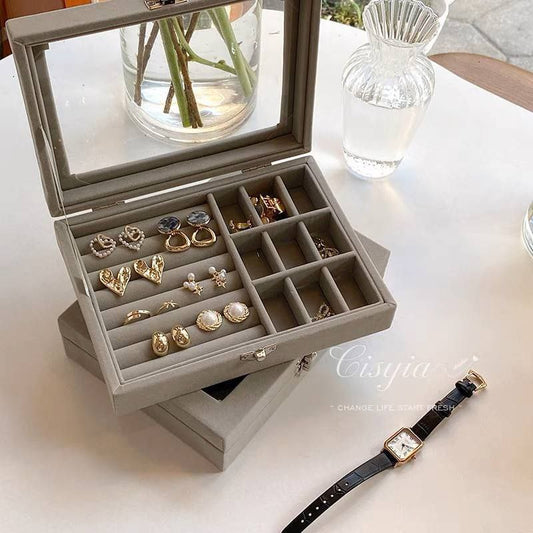 منظم اكسسوارات قطيفة أنيق – لحفظ الخواتم والسلاسل بدون فوضى