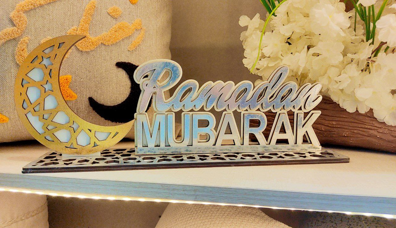 ديكور رمضان خشب – هلال أنيق بلمسة فخامة 🌙✨
