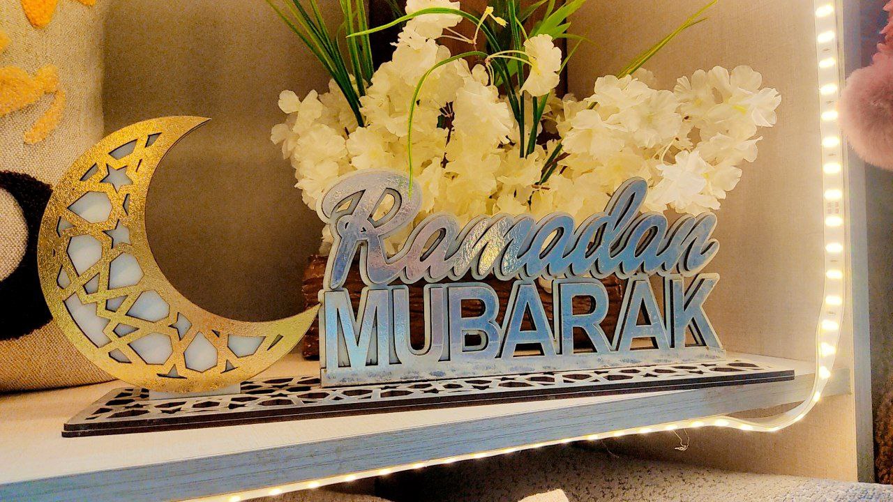 ديكور رمضان خشب – هلال أنيق بلمسة فخامة 🌙✨