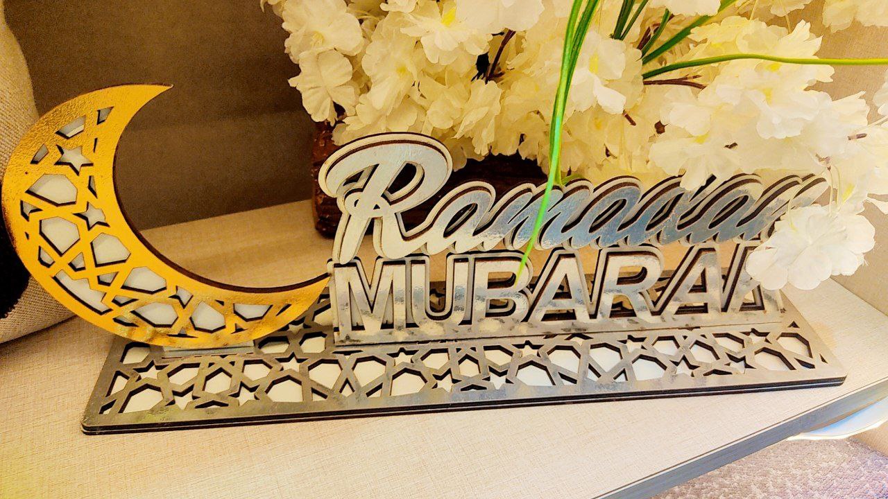 ديكور رمضان خشب – هلال أنيق بلمسة فخامة 🌙✨