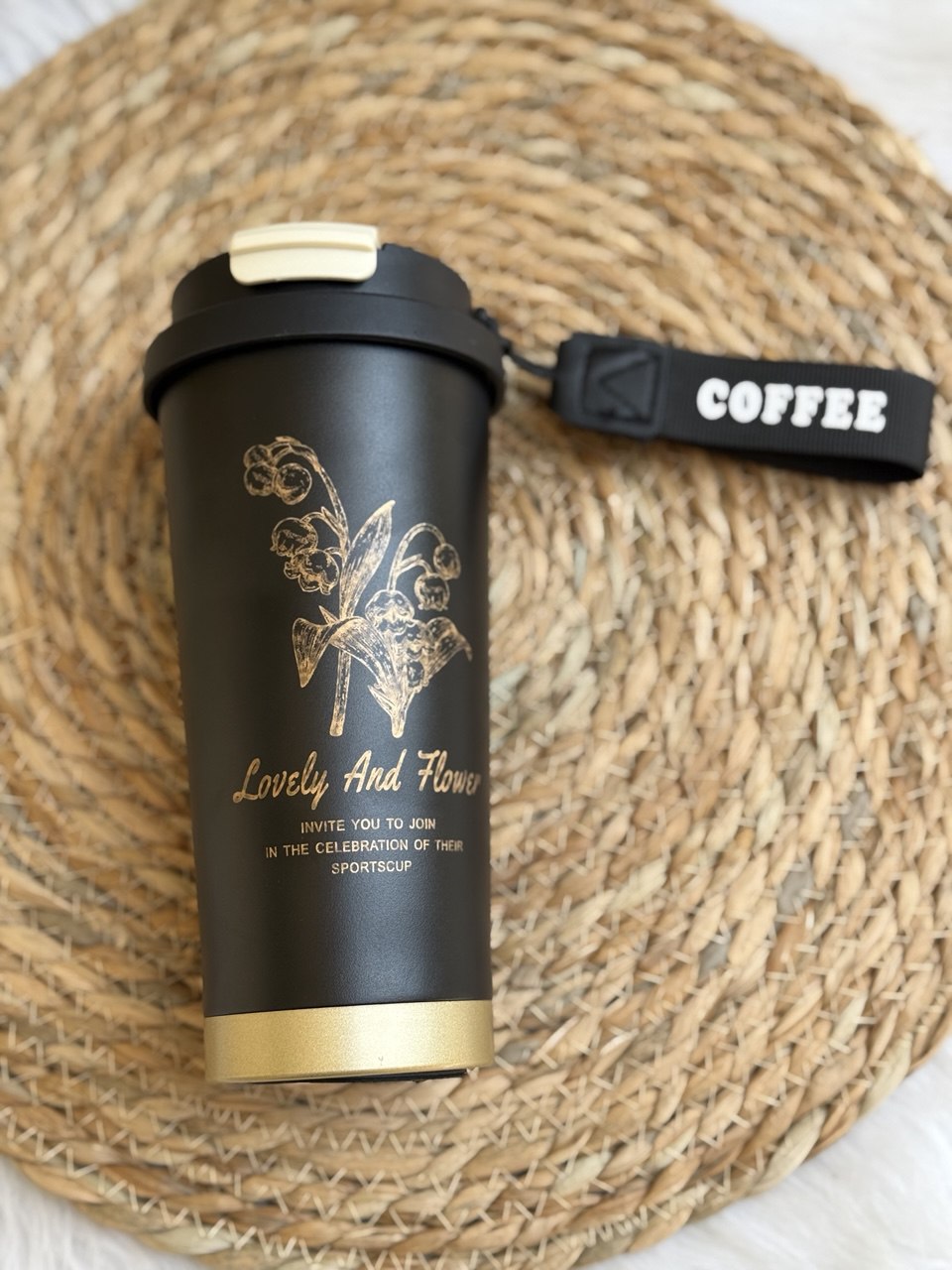 مج حراري ورد مستورد استانلس ستيل 600 مل متعدد الألوان