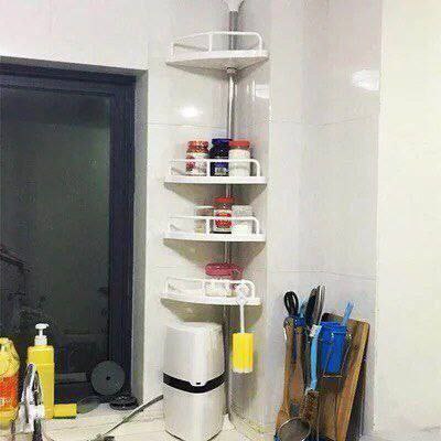 ركنة حمام 4 أدوار قابلة للتمدد بحامل فوط – استانلس متين وتنظيم عملي للمساحة